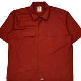 Dickies Short Sleeve Shirt - 2XL Red Polyester Blend