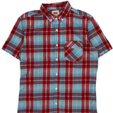 Levis Checked Short Sleeve Shirt - Small Blue Cotton