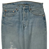 501 Levis Jeans - 30W 31L Light Wash Cotton