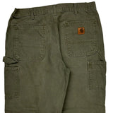 Carhartt Double Knee Carpenter Pants - 32W 30L Green Cotton