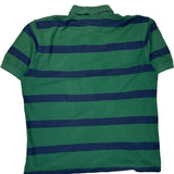 Tommy Hilfiger Striped Polo Shirt - 2XL Green Cotton