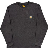 Carhartt Long Sleeve T-Shirt - Large Grey Cotton