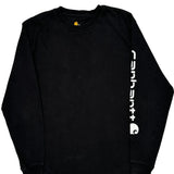 Carhartt Long Sleeve T-Shirt - Small Black Cotton