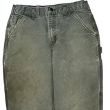 Original Dungaree Fit Carhartt Double Knee Carpenter Trousers - 32W 32L Grey Cotton