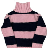 Age 2 Ralph Lauren Striped 1/4 Zip - 3XS Navy Cotton