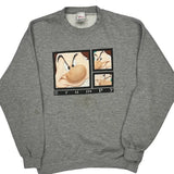 Grumpy Disney Cartoon Sweatshirt - Large Grey Cotton Blend