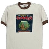 90S Sea Monkeys Oneita Graphic Ringer T-Shirt - Large White Cotton