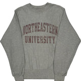 Vintage Reverse Weave Champion College Sweatshirt - Small Grey Cotton Blend