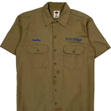 Rivers Of Water Dickies Short Sleeve Shirt - Medium Khaki Polyester Blend