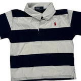 Age 4 Polo By Ralph Lauren Striped Polo Shirt - Small Navy Cotton