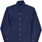 Ralph Lauren Slim Fit Shirt - Small Navy Cotton