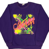 Canada Graphic Sweatshirt - Large Purple Cotton