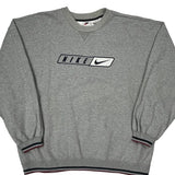 Nike Spellout Sweatshirt - 2XL Gray Cotton
