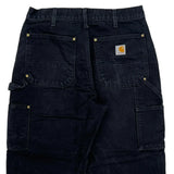 Carhartt Double Knee Carpenter Pants - 36W 27L Black Cotton