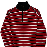 Polo By Ralph Lauren Striped 1/4 Zip - Large Black Cotton