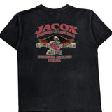 American Flag And Eagle Graphic Harley Davidson Graphic T-Shirt - Large Black Cotton