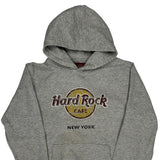 Hard Rock Cafe Graphic Hoodie - Medium Grey Cotton Blend
