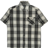 Southpole Checked Short Sleeve Shirt - Large Black & White Cotton