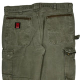 Wrangler Cargo Trousers - 38W 30L Green Cotton