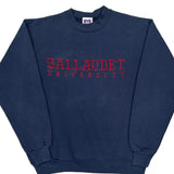 Gallaudet University Mv Sport College Sweatshirt - Medium Navy Cotton