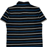 Lacoste Striped Polo Shirt - Large Blue Cotton