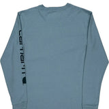 Carhartt Long Sleeve T-Shirt - Medium Blue Cotton