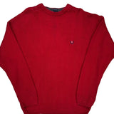 Chaps Ralph Lauren Herringbone Sweater - Large Red Cotton