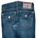 True Religion Contrast Stitch Jeans - 36W 28L Blue Denim