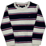 Age 2-3 Tommy Hilfiger Striped Sweater - 2XS Navy Cotton
