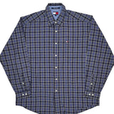 Tommy Hilfiger Checked Shirt - Large Blue Cotton