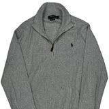 Polo By Ralph Lauren 1/4 Zip - Large Gray Cotton