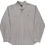 Ralph Lauren Checked Shirt - 2XL White Cotton
