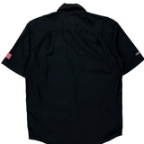 American Flag Patch On Sleeve Carhartt Short Sleeve Shirt - Medium Black Cotton