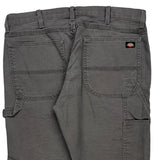 Dickies Carpenter Trousers - 36W 31L Grey Cotton Blend
