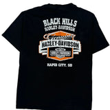Motorcycles Harley Davidson Graphic T-Shirt - Large Black Cotton