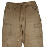 Carhartt Double Knee Carpenter Pants - 30W 28L Brown Cotton