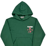 Playboy Graphic Hoodie - Small Green Cotton