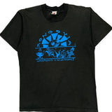 Single Stitch Fruit Of The Loom Graphic T-Shirt - Large Black Cotton