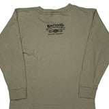 Harley Davidson Graphic Long Sleeve T-Shirt - Small Beige Cotton