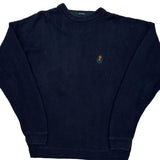 Chaps Ralph Lauren Herringbone Sweater - Medium Navy Cotton