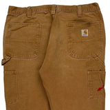 Carhartt Double Knee Carpenter Pants - 36W 32L Brown Cotton