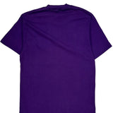 Blank Bvd Single Stitch T-Shirt - Large Purple Cotton
