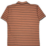 Lacoste Striped Polo Shirt - Medium Pink Cotton