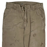 Carhartt Double Knee Carpenter Trousers - 34W 30L Beige Cotton