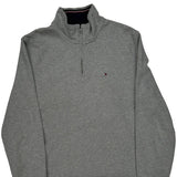 Tommy Hilfiger 1/4 Zip - Large Gray Cotton