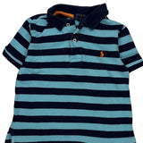 Age 3 Polo By Ralph Lauren Striped Polo Shirt - 2XS Blue Cotton