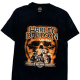 Motorcycles Harley Davidson Graphic T-Shirt - Large Black Cotton