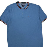 Tommy Hilfiger Striped Polo Shirt - 2XL Blue Cotton