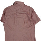 Tommy Hilfiger Slim Fit Short Sleeve Shirt - Medium Red Cotton
