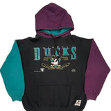 Mighty Ducks Nutmeg Graphic Hoodie - Large Black Cotton